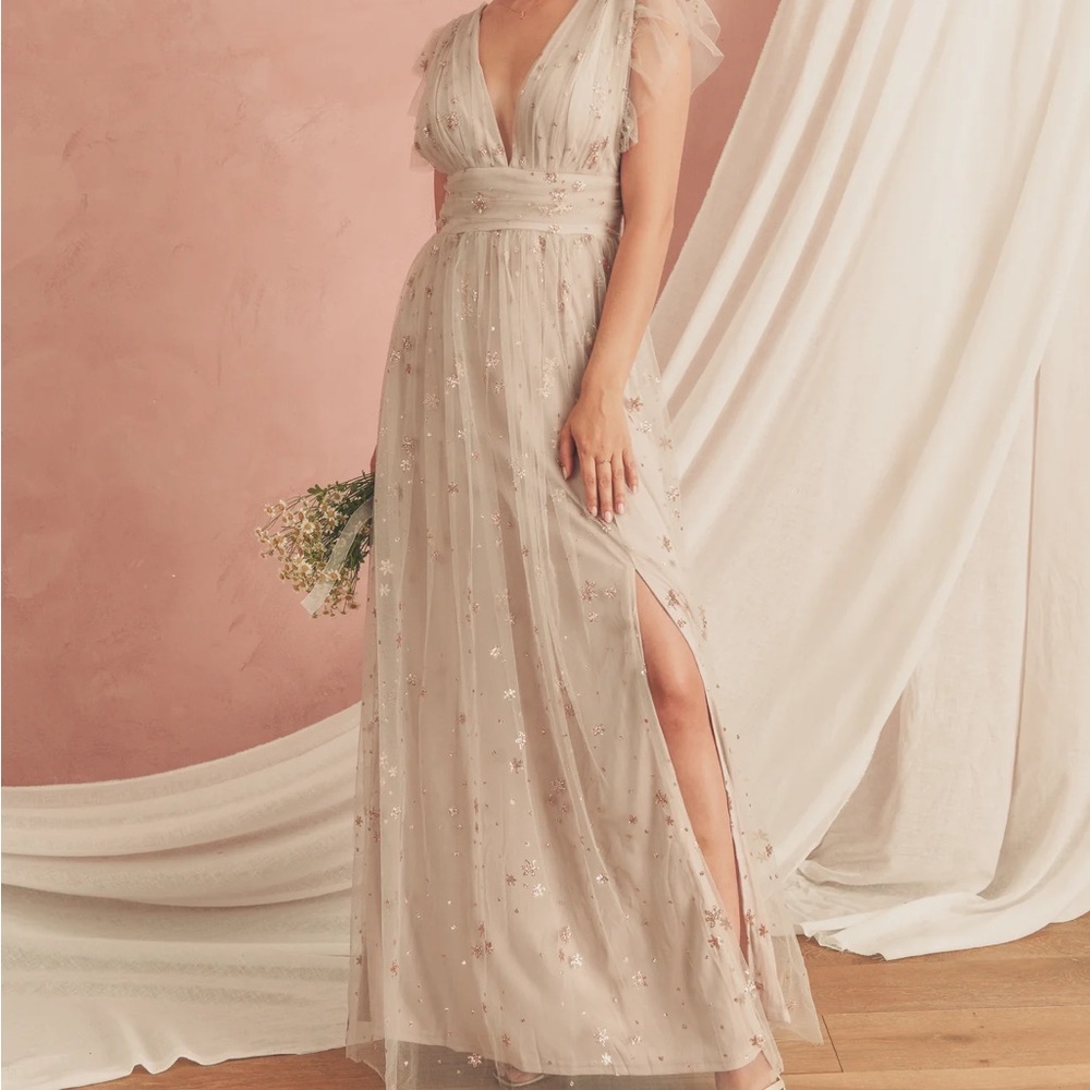 Soieblu fancy special occasion dress mauve large